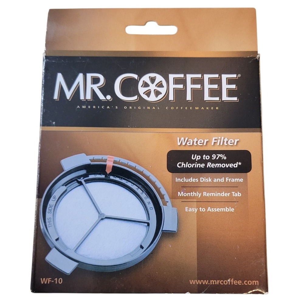 Mr. Coffee Water Filter Kit WF-10 Includes Disk and Frame Chlorine Removal